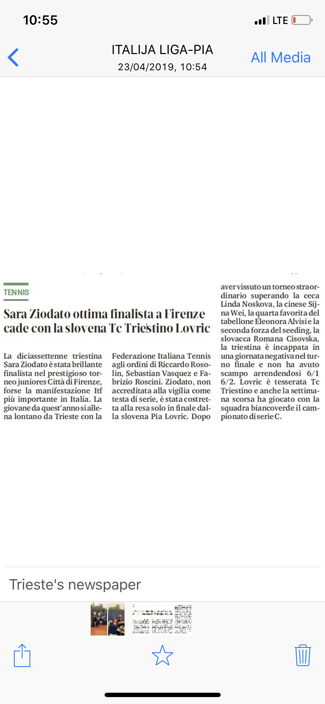 clanek v italijanskem casopisu