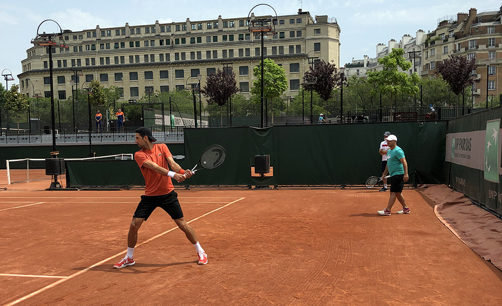 trening novaka djokovica